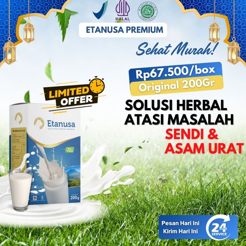 

[LIVE SHOPPING] - Etanusa Original 200Gr Susu Kambing Meningkatkan Kesehatan Imun Aman Bumil Busui