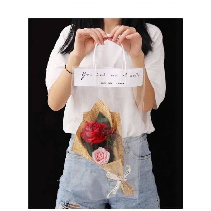 

PLASTIK KACA TAS BUKET TRANSPARANT PAPERBAG BUKET