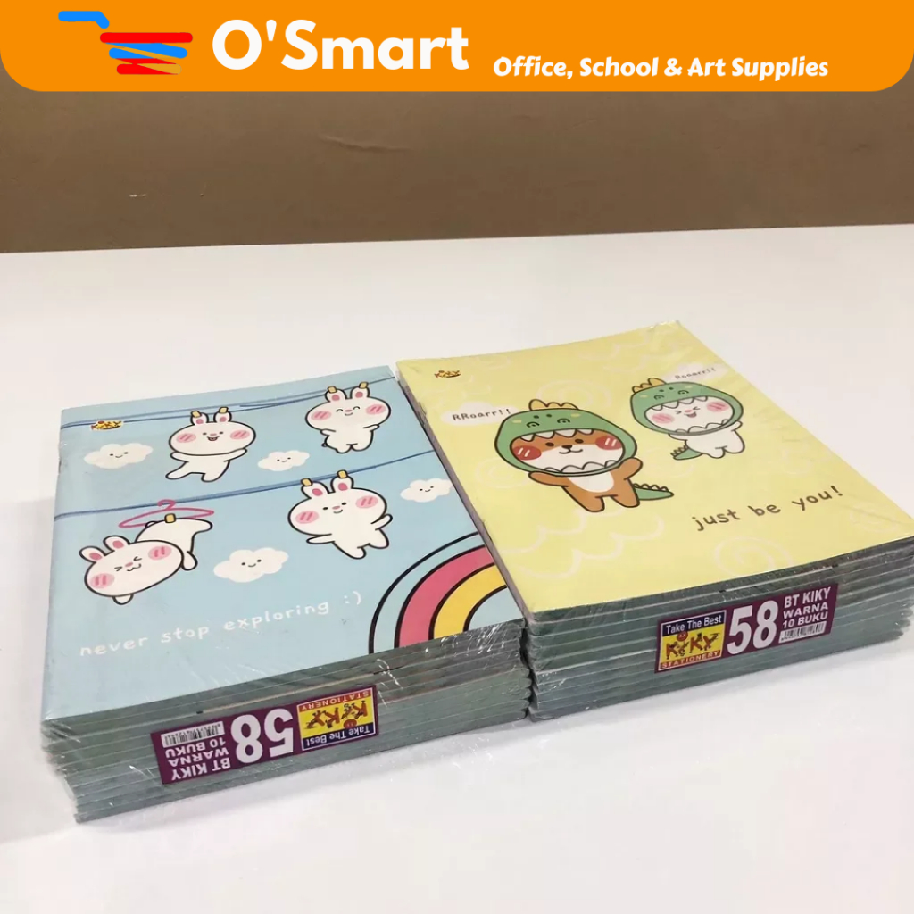 

KIKY Buku Tulis Isi 58 Lembar (1 Pack isi 10 Pcs)