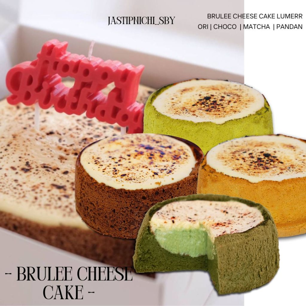 

(BESTSELLER) BRULEE CAKE - Choco Original Matcha Pandan Chesee Kue Ulangtahun Ready Stock