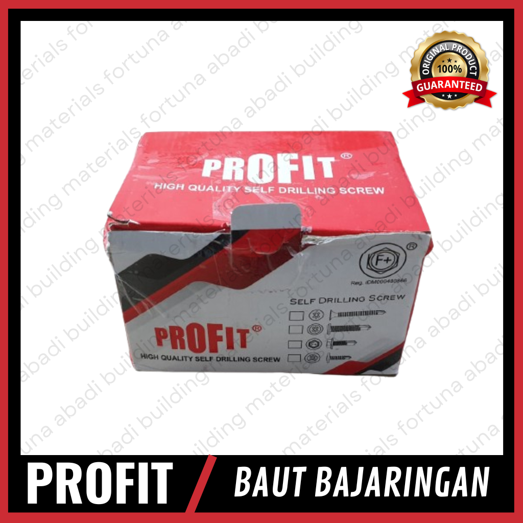 Baut Baja Ringan Merk Profit Ukuran #10x16 #10x19 Baut