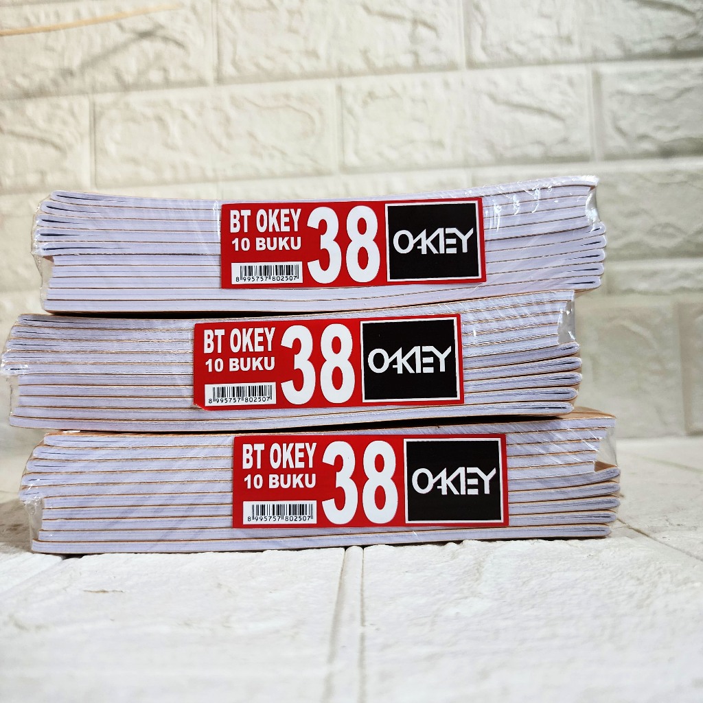

Ay00! Buku Tulis OKEY 38 Lembar 1 Pak Isi 10 Pcs Motif Sampul Ukuran Kwarto