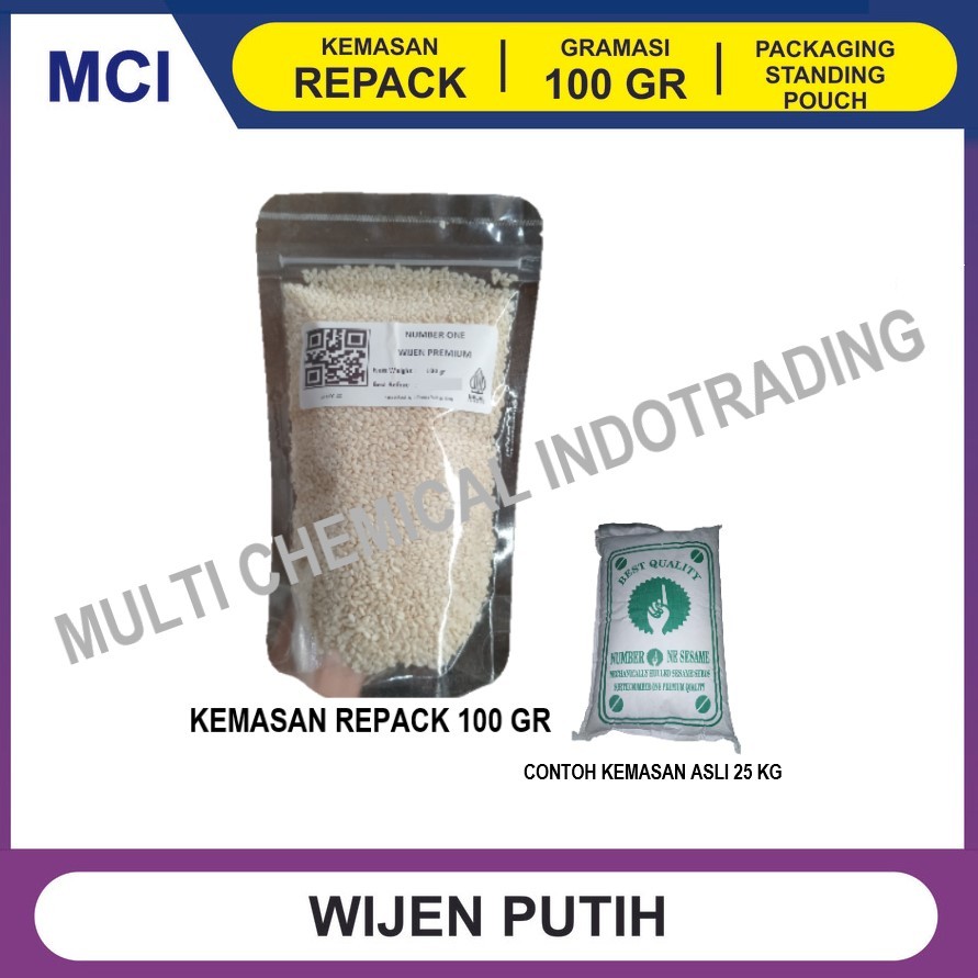 

WHITE SESAME SEEDS REPACK 100 GR / BIJI WIJEN PUTIH