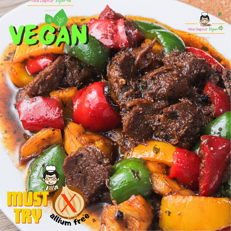 

Vinsdapourvegan - Muton Lada Hitam Vegan Homemade Frozen Food Bahan Beku Allium Free Vegetarian Plant-Based Friendly 240gr