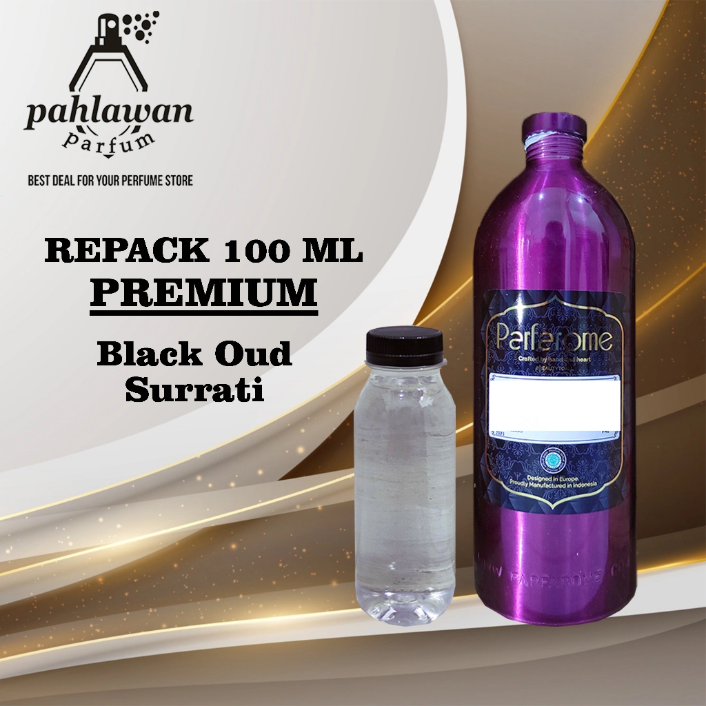Black Oud Surrati Parfarome Premium 100ml Murni Bibit Tidak Segel