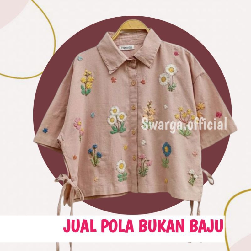 POLA KEMEJA CROP BISA PILIH UKURAN