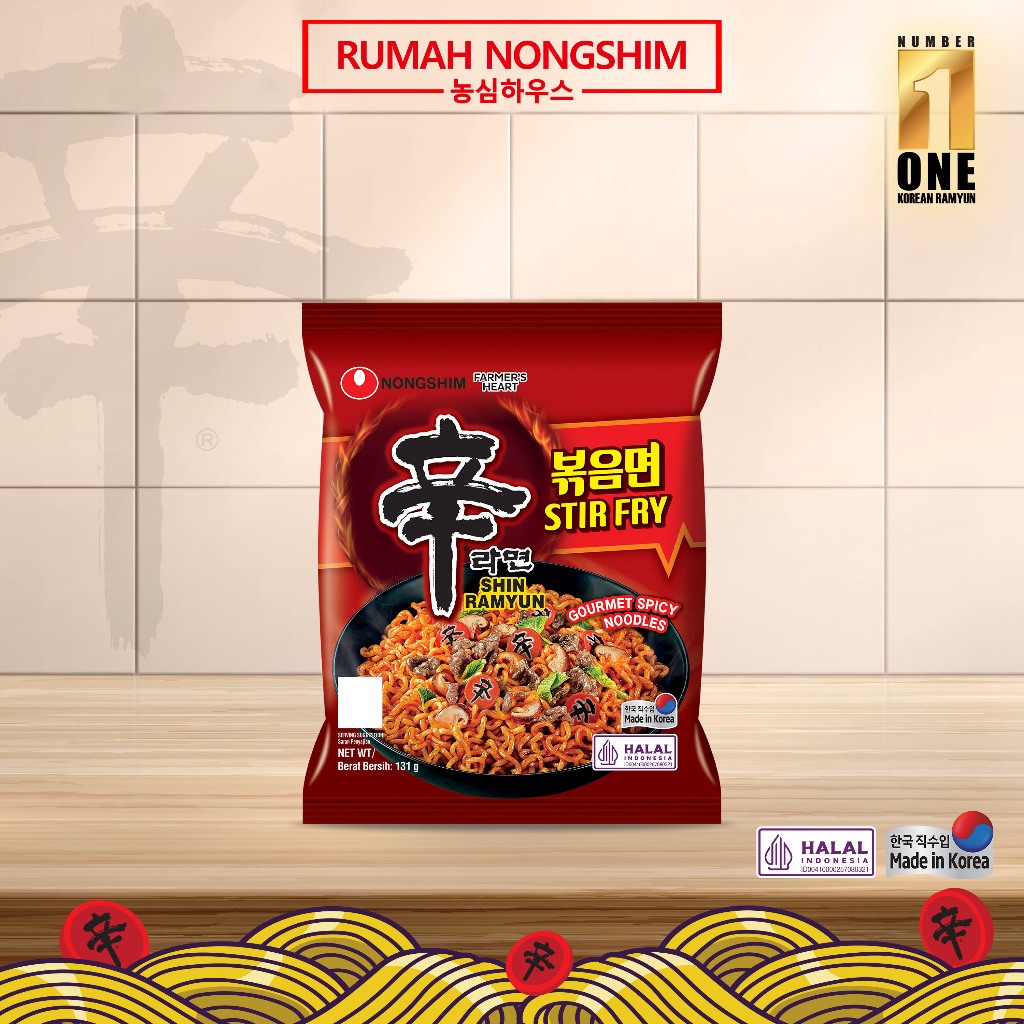 

[Ramyun Halal Asli Korea] Shin Ramyun STIR FRY 131g Mie Instant Goreng Pedas