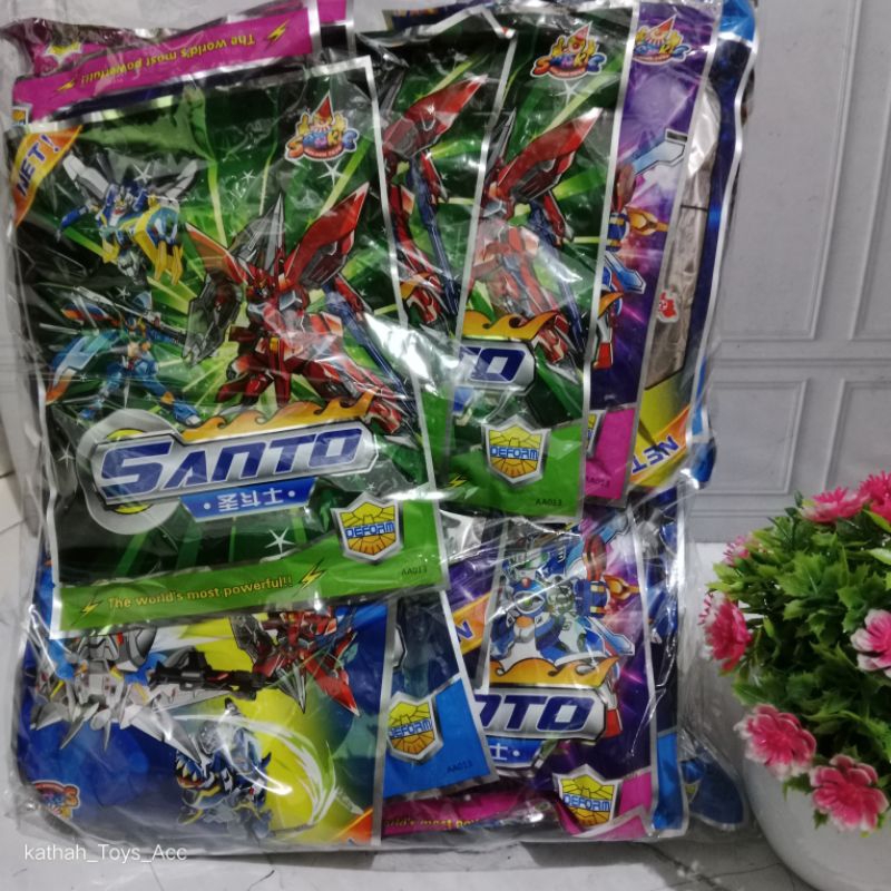 20 pcs mainan robot santo bongkar pasang