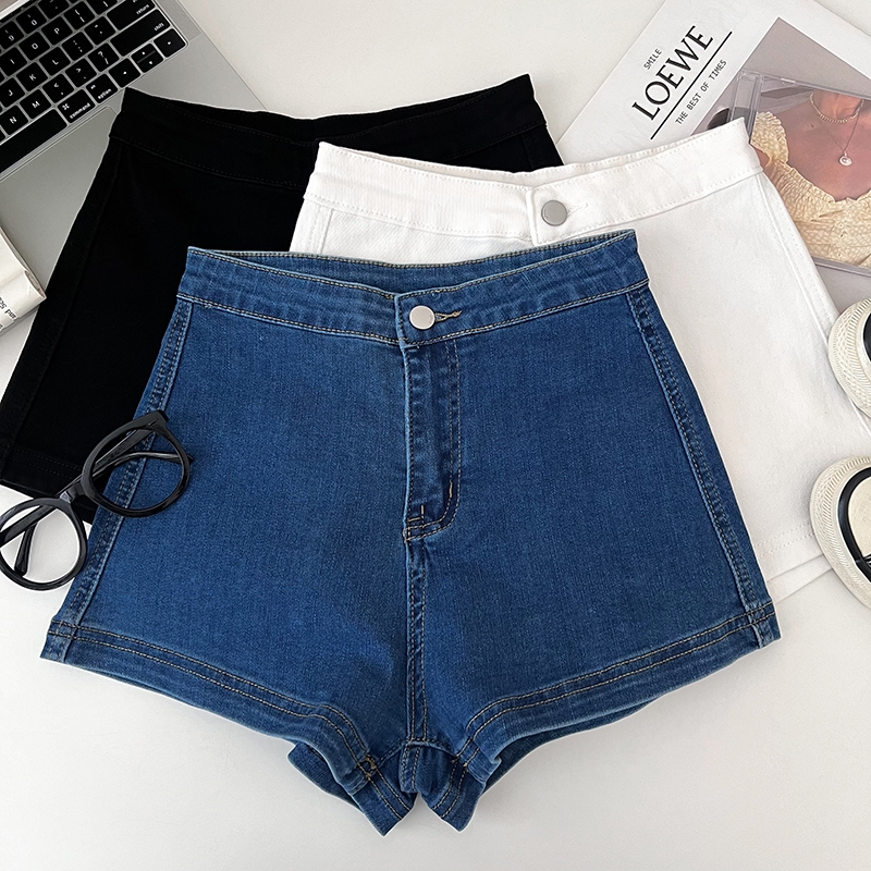 【wanita_id】celana karet celana jeans pendek wanita celana pendek wanita santai celana stretch wanita