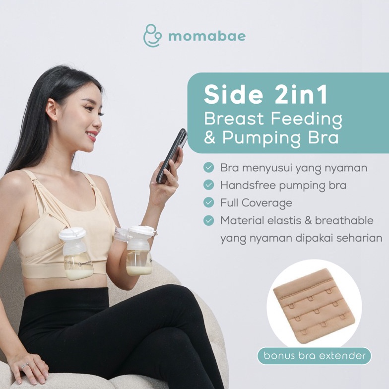 KODE X32E MOMABAE  Side 2 in 1 Bra Menyusui  Pumping Bra  Nursing Bra  Maternity Bra  Comfort Bra