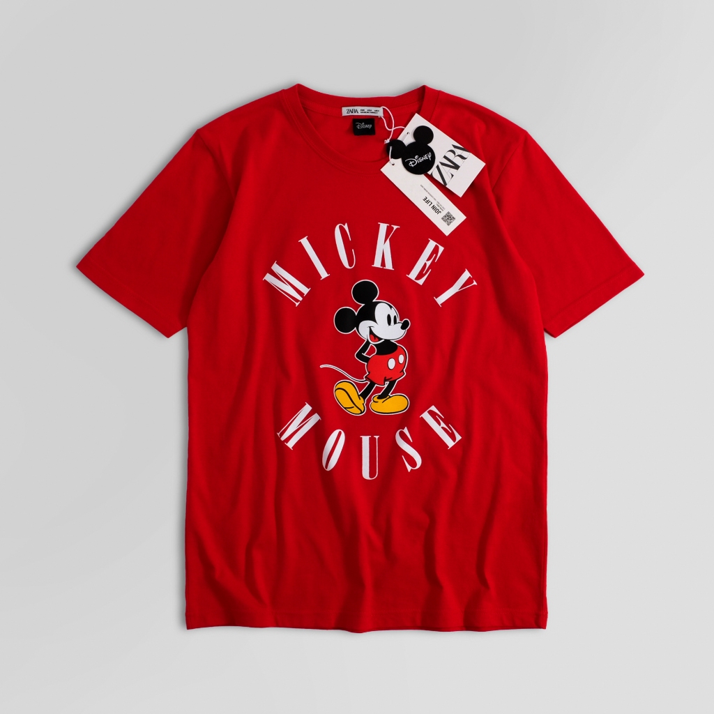 Kaos Zara Disney Mickey Mouse T-shirt Katun Cotton Combed 24s