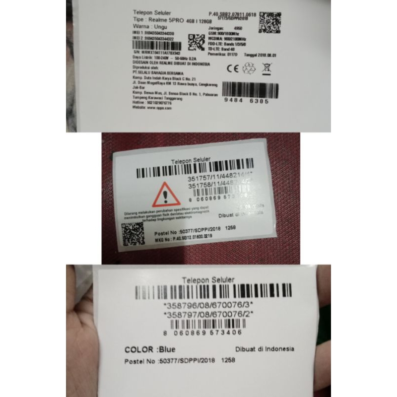 

stiker label imei