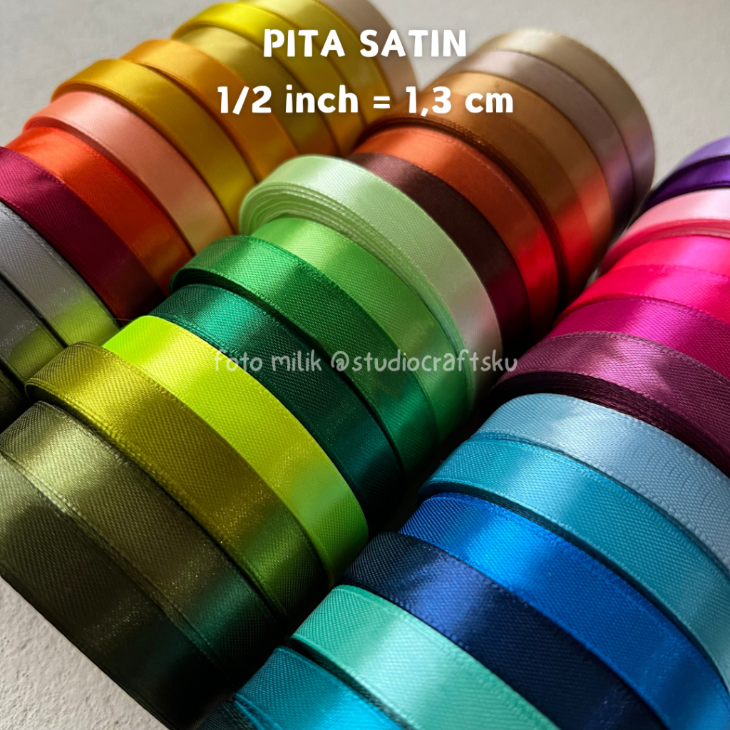 

Pita Satin 1/2 INCH = 1,3 CM | Pita Satin 1/2" Pita Satin 1/2in Pita Satin Import