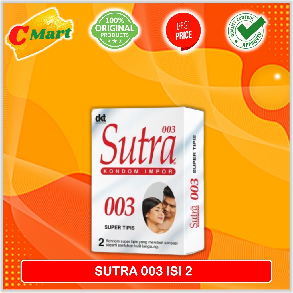 Kondom Sutra 003 Super Tipis isi 2 - Sutra 0.03 2pcs - Sutra Kondom Import - CMART