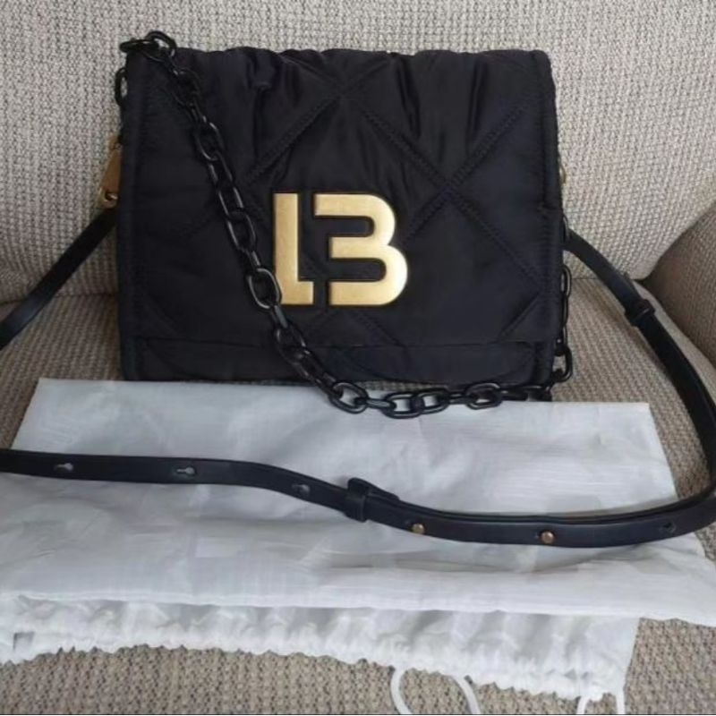 (PL) Bimba Y Lola padded nylon crossbody bag in Black