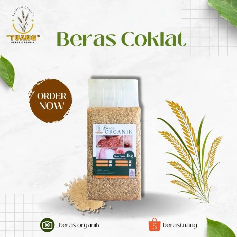 

Beras Coklat Organik Tuang Premium Kemasan Vakum 1 kg