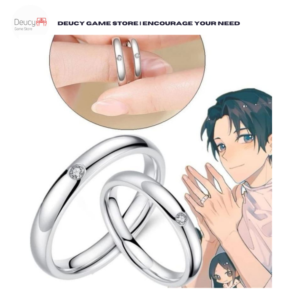 1 Pasang Cincin Yuta Jujutsu Kaisen Ring Anime Yuta Okkotsu Couple Gift Hadiah Couple Pasangan