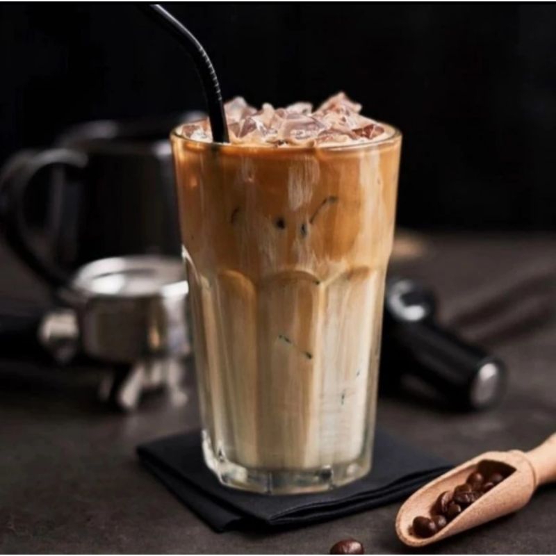 Gelas kaca resto dan cafe 450 ml Tebal/ Gelas Coffe/ Gelas Jus Besar isi 6 pcs