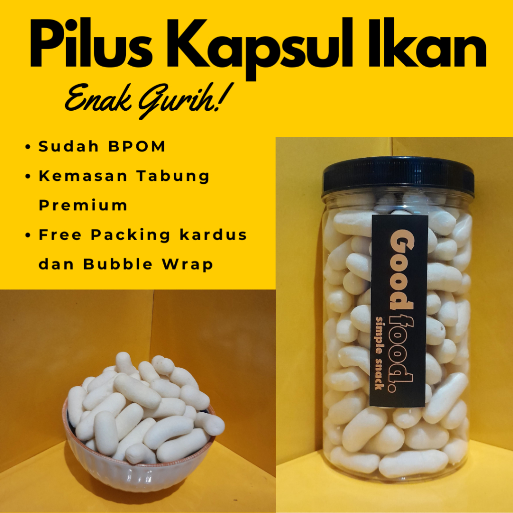 

GOOD Snack Pilus Kapsul Ikan Enak Gurih Cemilan Makanan Ringan Kemasan 1000ml Termurah Berkualitas