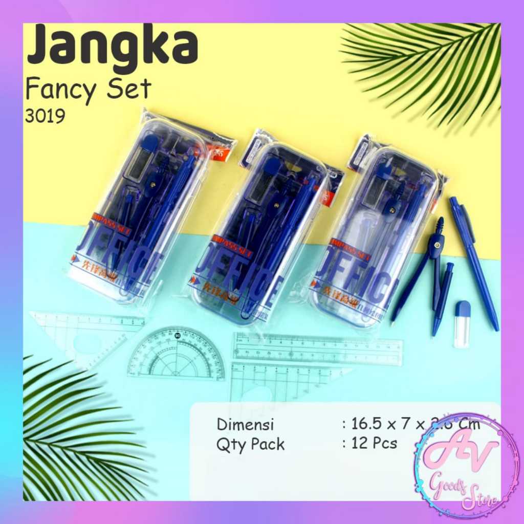 

Jangka + Penggaris + Pulpen SET / Jangka Office Set / Math Set / Jangka Penggaris Ballpoint