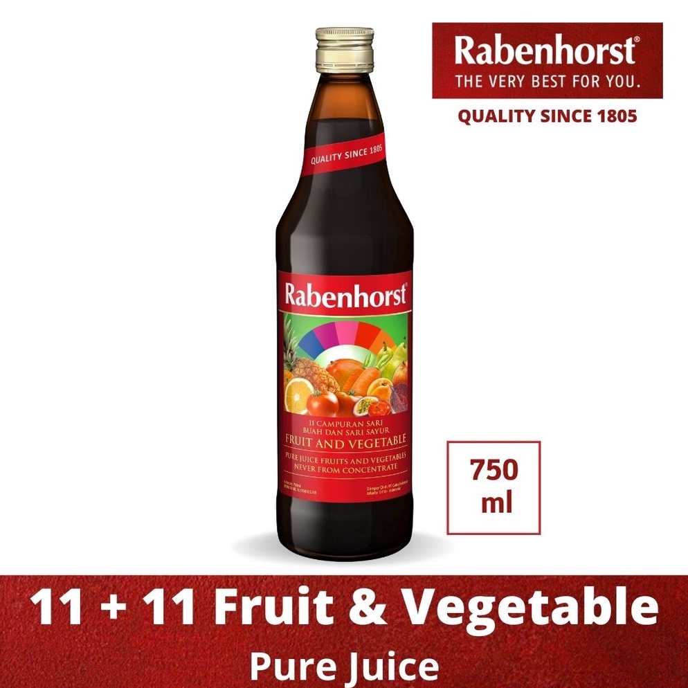 

Terlaris Rabenhorst 11 Plus 11 Fruit Vegetable Pure Juice 75ml