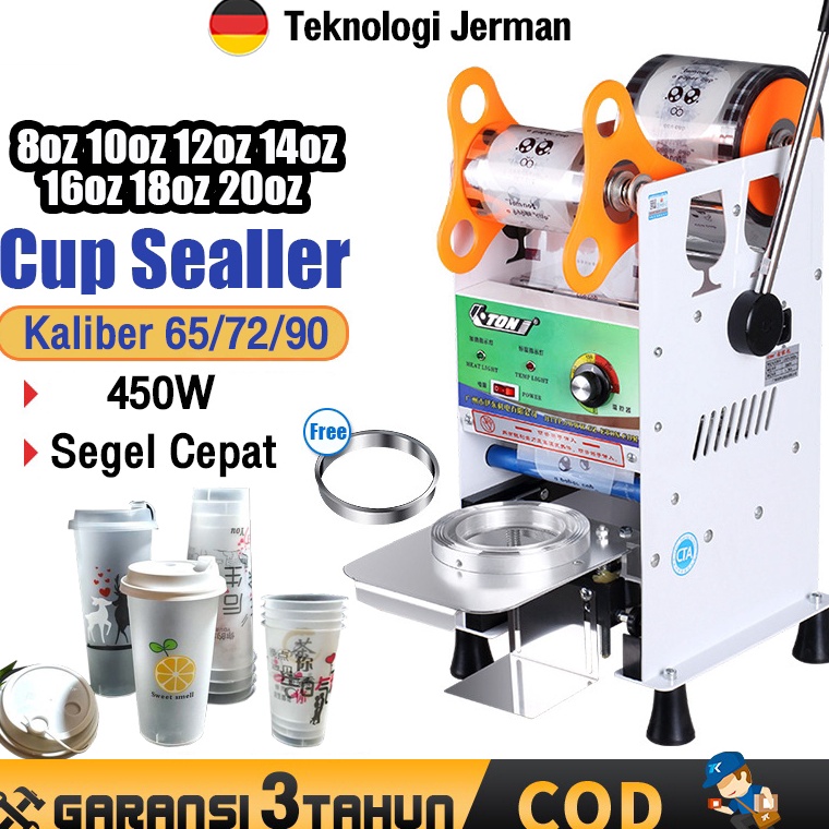Terbaik Original Mesin Press Cup 8  2 Oz Cup Sealler Mesin Press Gelas Plastik Sealing Machine Mesin