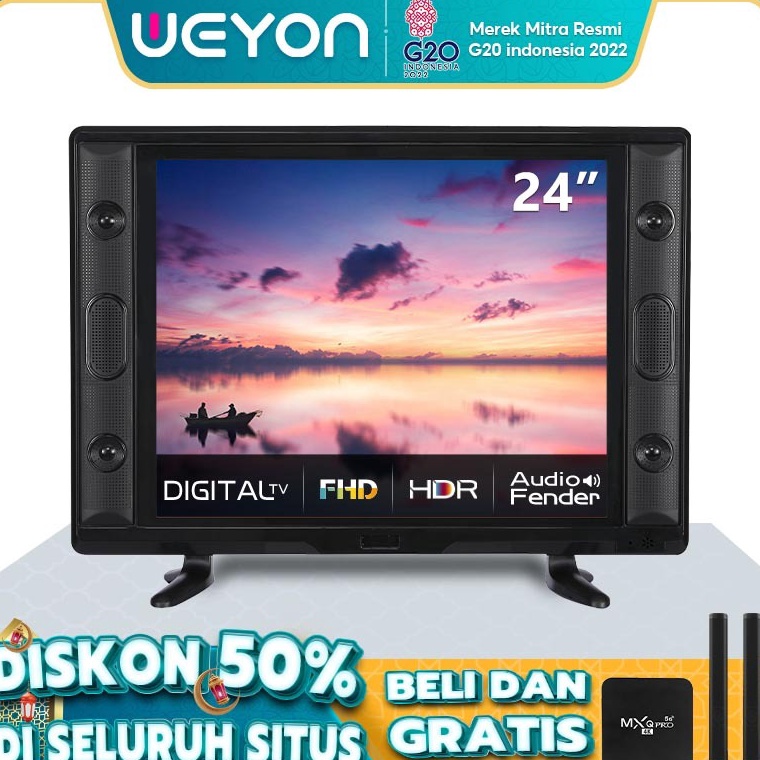Penjualan Terbanyak Weyon 24 inch Murah Digital TV  Audio Fender  Youtube  Rasio layarketubuh 95  Ga