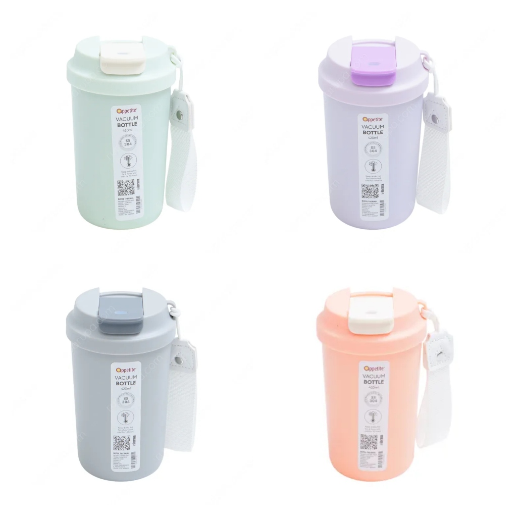 INFORMA Appetite 420 Ml Kirby Mug Vacuum Flask PEACH/Abu-abu/Hijau/Ungu