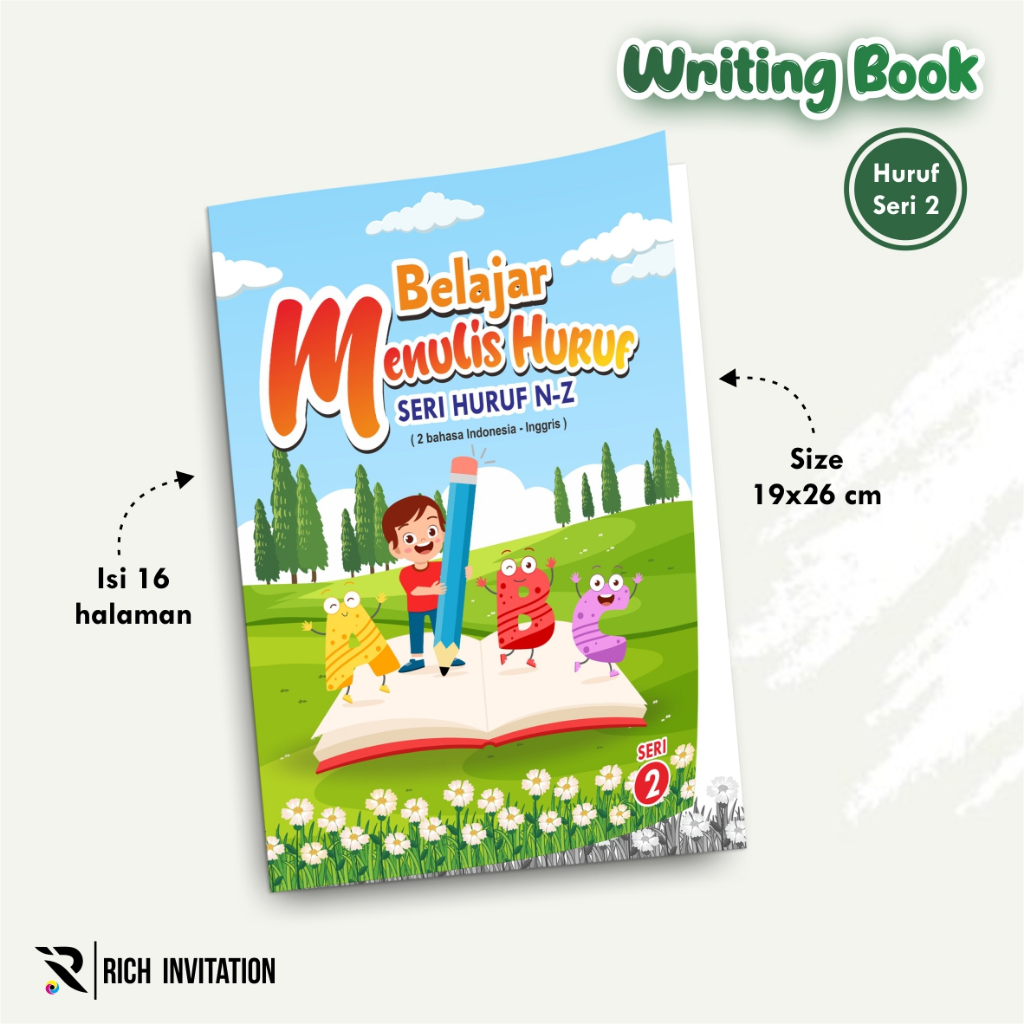 

BUKU BELAJAR MENULIS - BUKU EDUKASI ANAK LATIHAN MENULIS HURUF N-Z - WRITING BOOK SERI 2