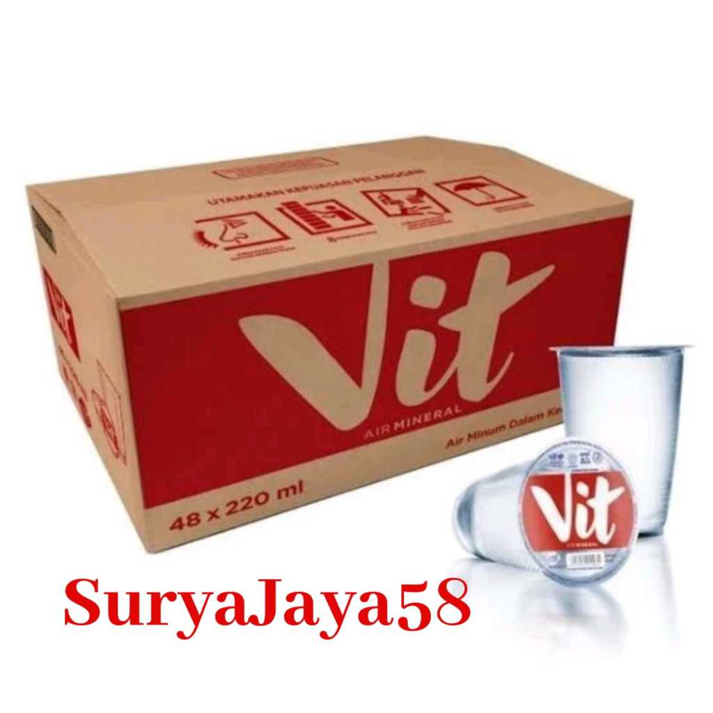 

VIT GELAS 200 ML ISI 48 PCS | Vit Gelas 200mL DUS ( isi 48 ) per KARTON- SuryaJaya58