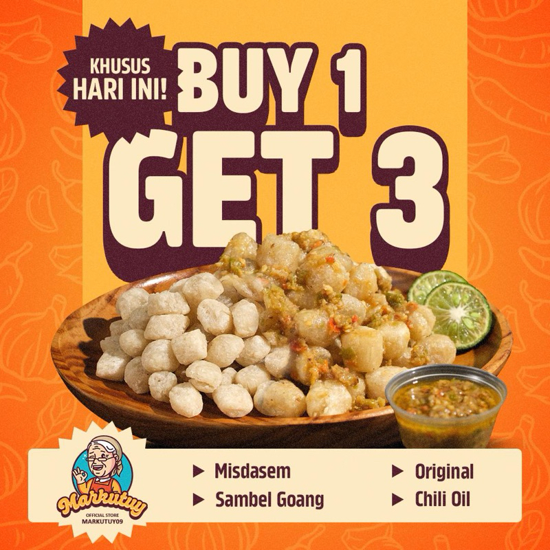 

CIMOL BERBUMBU ALA MIMA BUY 1 GET 3 POUCH!! All Variant Cimol (50butir/Pouch)