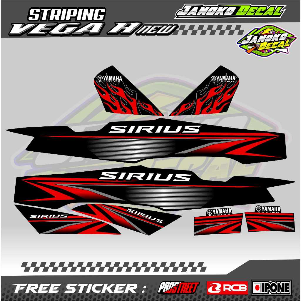 STRIPING VARIASI YAMAHA VEGA R NEW SIRIUS / STICKER LIST VARIASI MOTOR VEGA R NEW SIRIUS