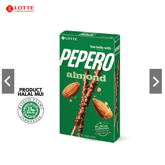 

[SPECIAL LIVE STREAMING] Lotte Confectionery Almond Pepero 32gr - Stick Coklat Berbalut Kacang Almond