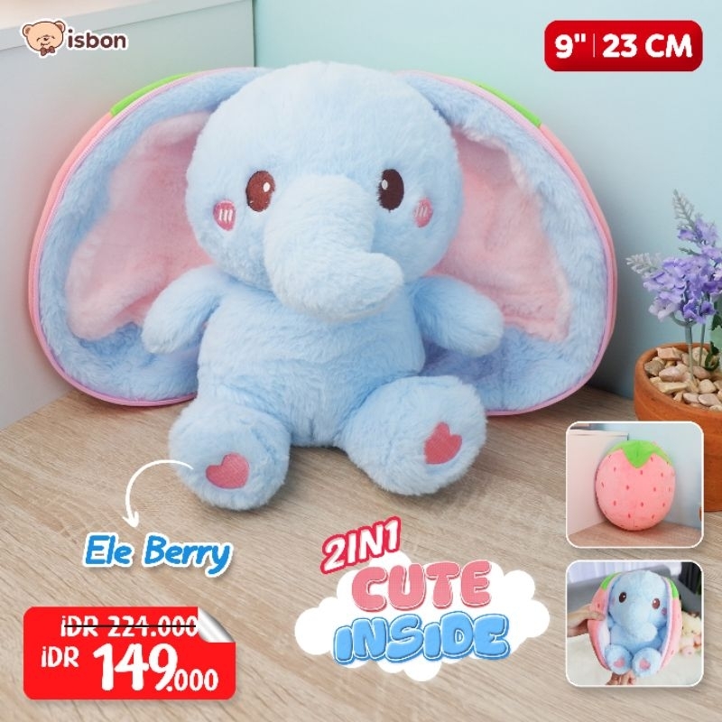 gajah ele berry 2in1 istana boneka