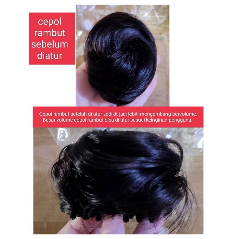 {JO}Jepit Rambut Palsu Wig (Straight/Lurus) Cepol Kecil Imut Donut Klip Imut