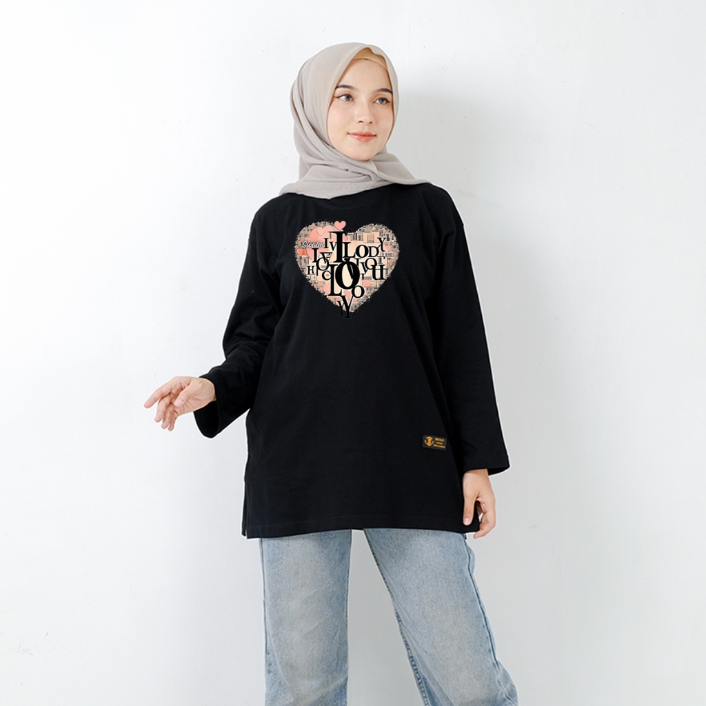 atasan jumbo oversize wanita kaos oversize wanita lengan panjang kaos oversize wanita kekinian murah