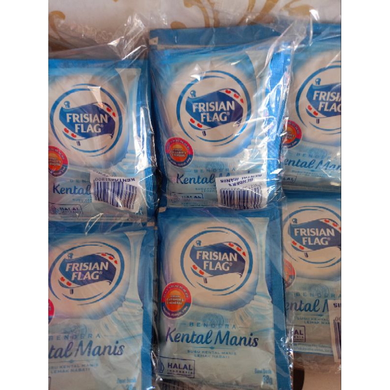 

susu kental manis FRISIAN FLAG PUTIH SHACET 1renceng 6shacet