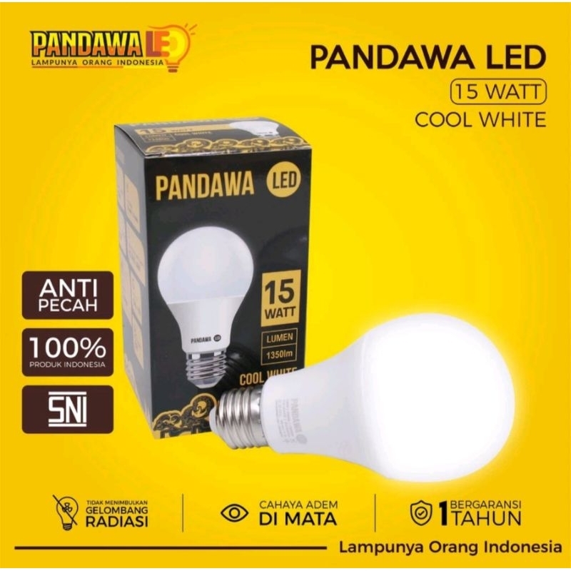 Lampu Led bulb 15w Pandawa