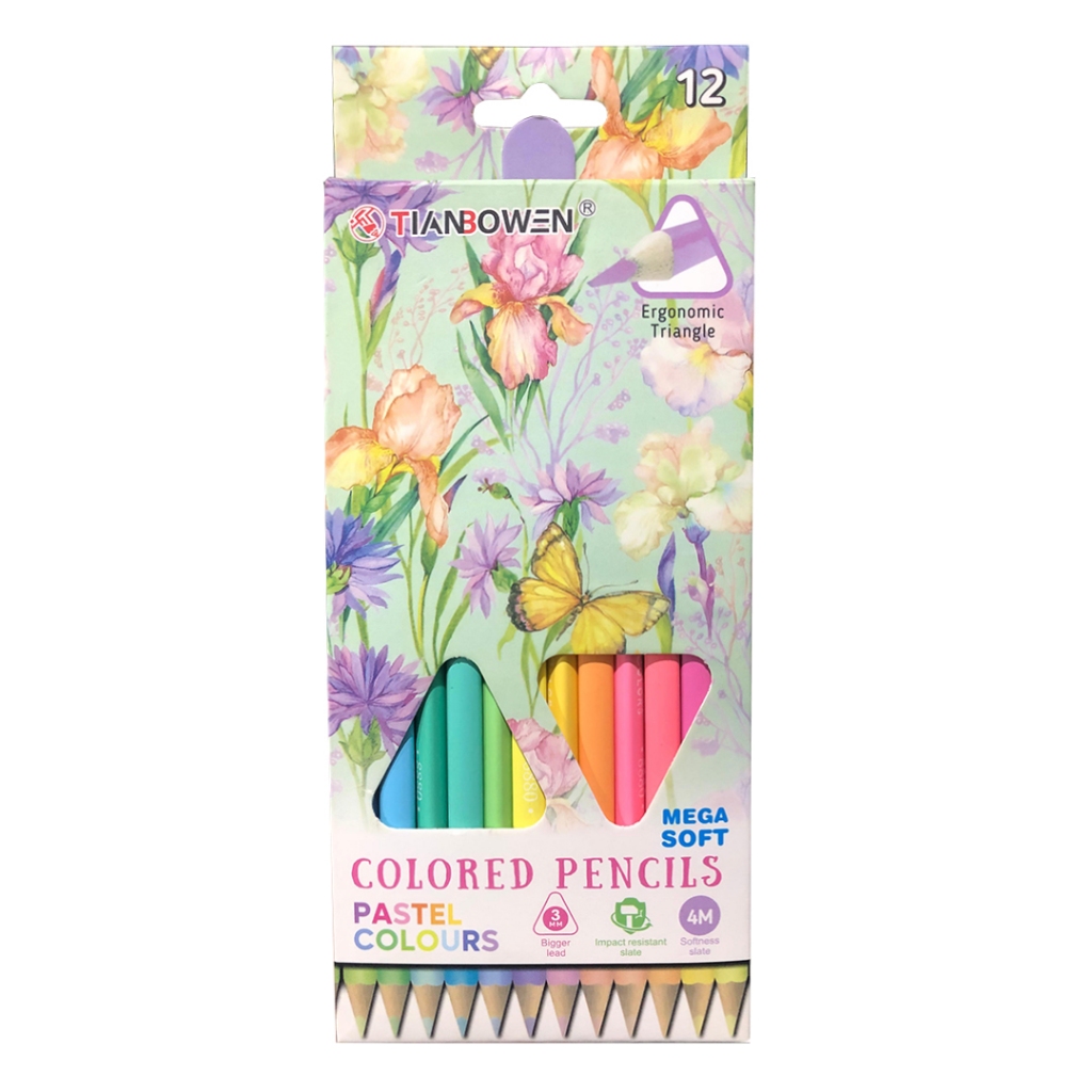 

Pensil Warna 12 Colors TB 8881 TIANBOWEN / Colored Pencils Pastel Colours / Pensil untuk Mewarnai