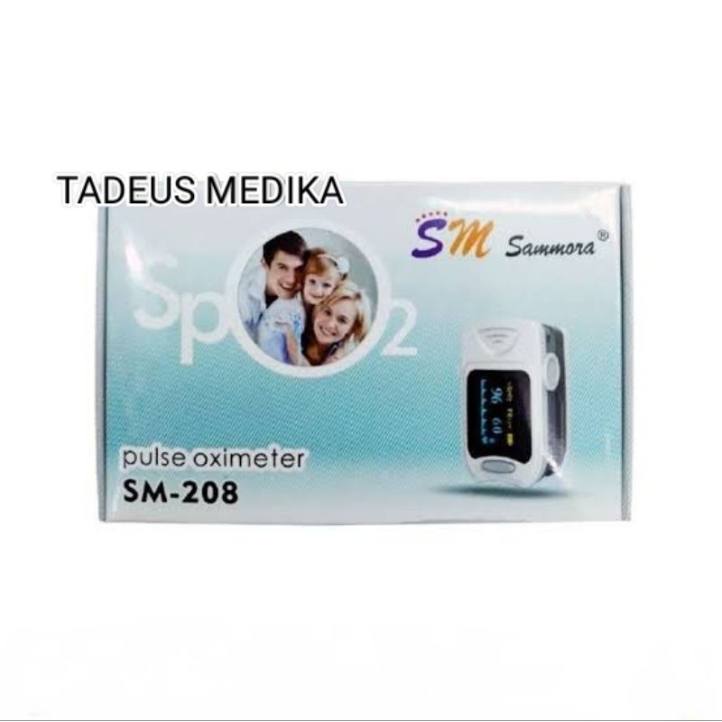 Pulse Oximeter Sammora SM-208 / Alat Oksigen  Dalam Jari / Alat Ukur Kadar Oksigen Dalam Darah