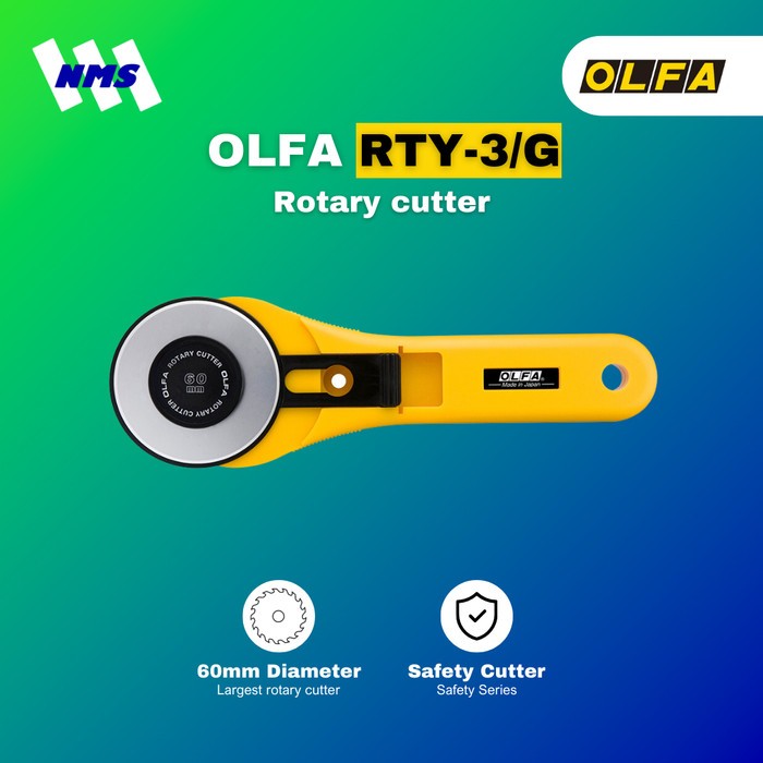 

Pemotong Kain OLFA RTY-3/G Rotary Cutter Pisau Cuter Bulat