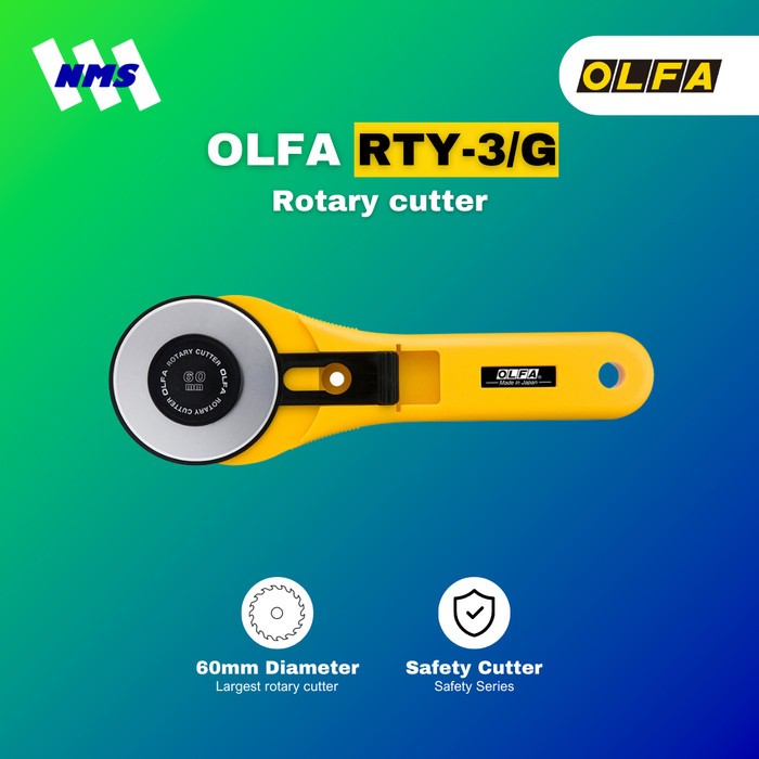 

Pemotong Kain OLFA RTY-3/G Rotary Cutter Pisau Cuter Bulat