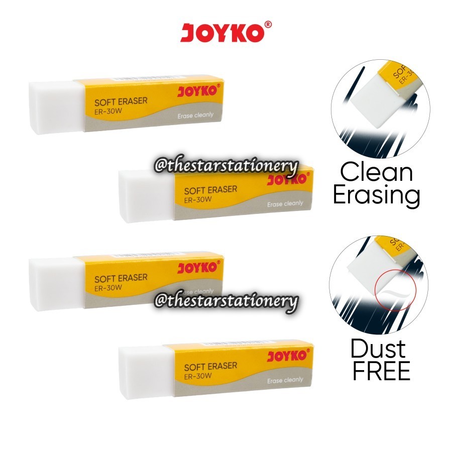 

(1 Pack isi 30 Pcs) Penghapus Joyko ER-30W / Eraser Joyko ER30W / Joyko ER 30 W