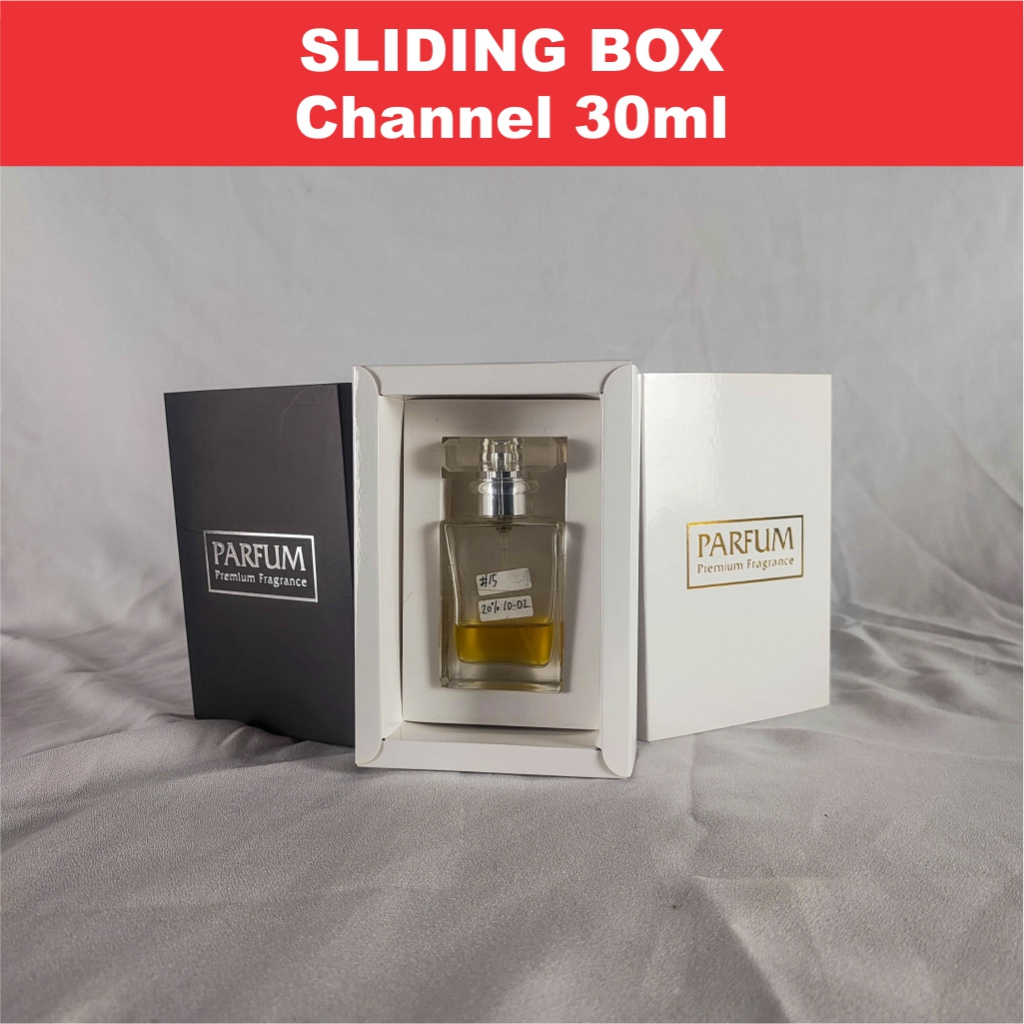 

Sliding Box Parfum untuk botol Channel 35ml dan 50ml