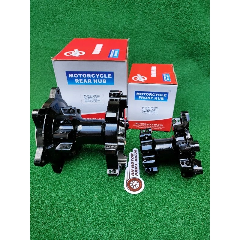 TROMOL CRF HOLE 36 36 SET DEPAN BELAKANG 36 DOBLE BEARING WILWOOD BLACK HITAM