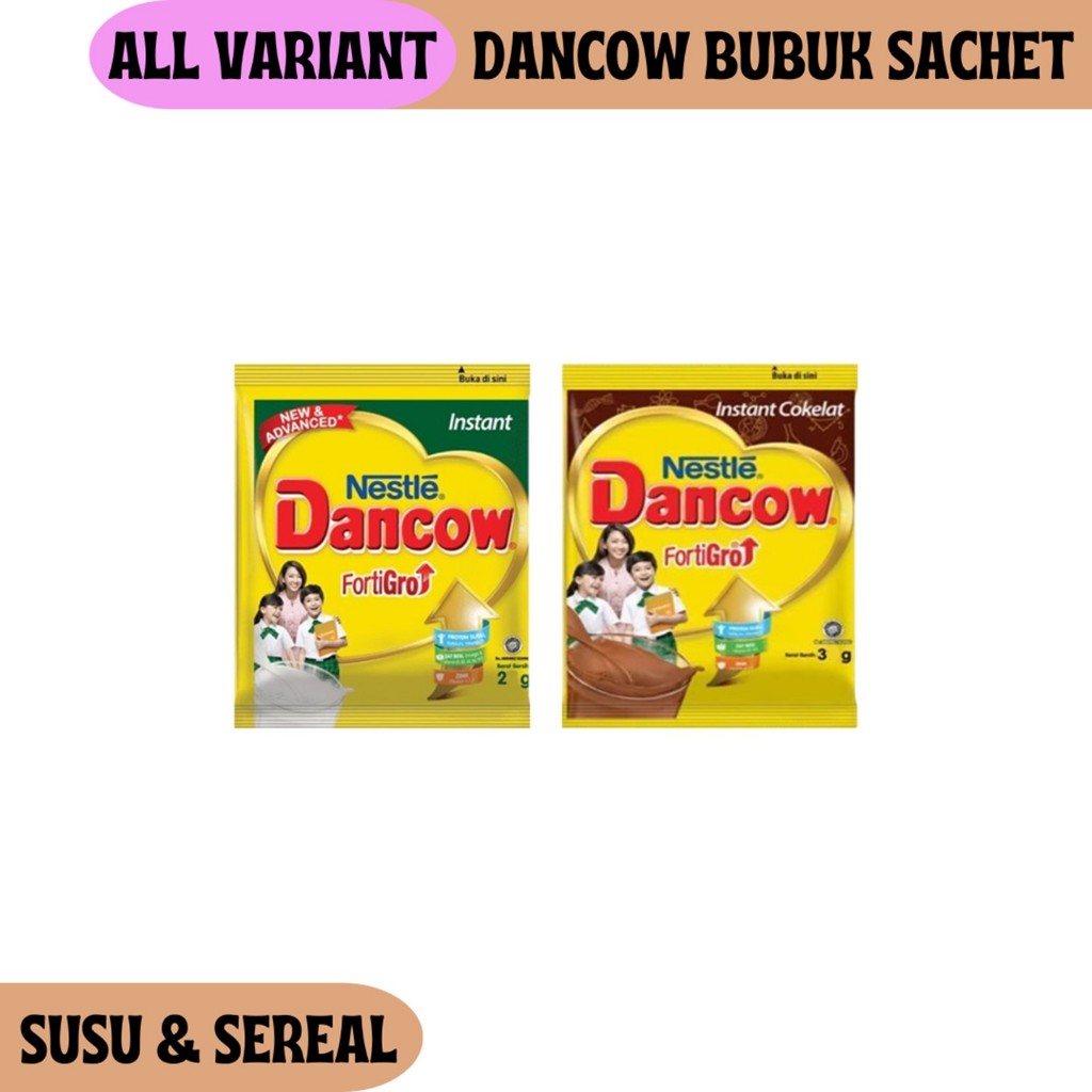 

Dancow Susu Bubuk Fortigrow Kemasan Renceng All Variant