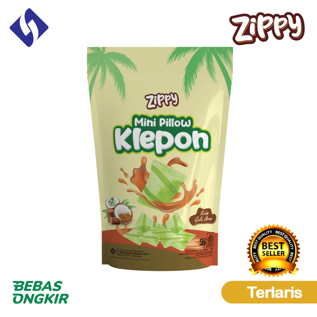 

Biskuit Zippy Mini Pillow Klepon Krim Gula Aren 30pcs/Karton