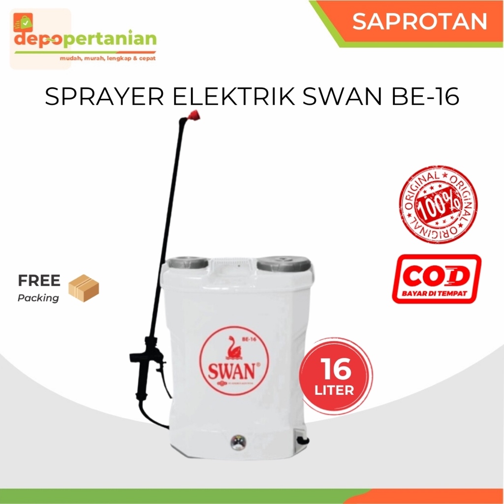 Depo Pertanian - Sprayer Elektrik Swan BE-16 Semprotan Electric 16 Lliter Original Swan Alat Semprot