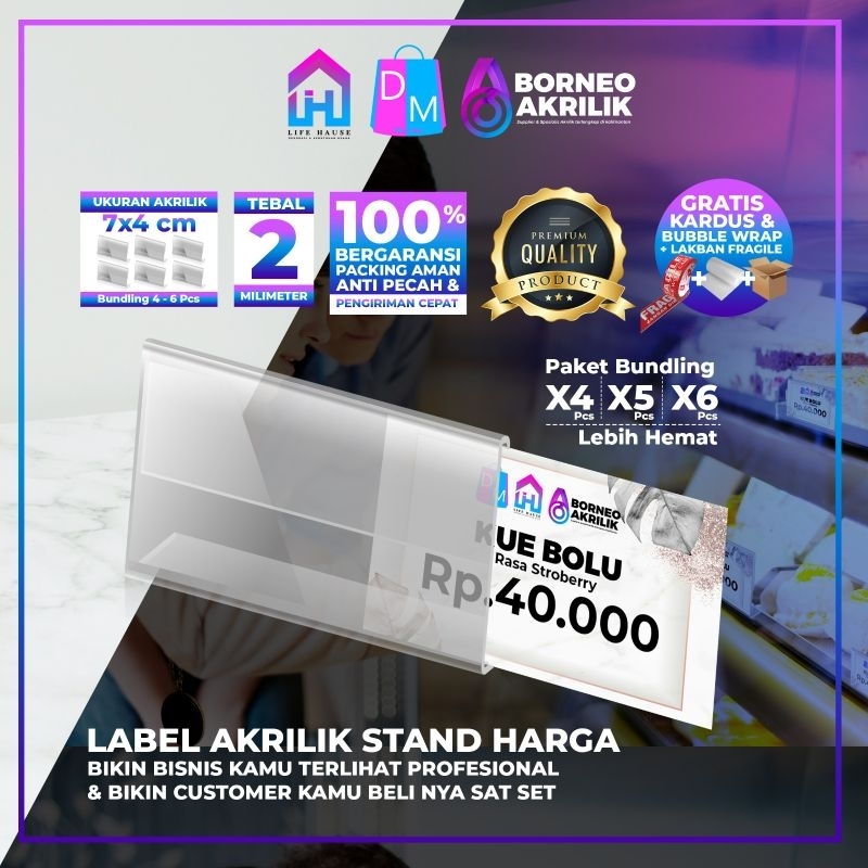 

Akrilik Label Harga Tipe Selip Ukuran 7x4cm Akrilik Stand Harga Tag Price Standing Akrilik Perlengkapan Usaha Perlengkapan kantor Office Department Store Rak Mini Market Borneo Akrilik Lifehause Dilemashop Akrilik Lembaran Akrilik Tent Holder Label Harga