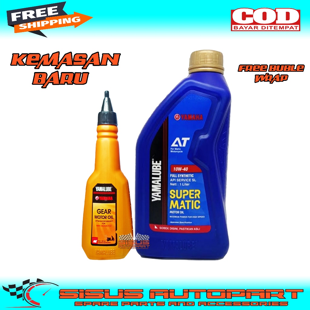 PAKET YAMALUBE SUPER MATIC DAN OLI GARDAN YAMALUBE / OLI YAMALUBE SUPER MATIC 1L PLUS OLI GARDAN YAM